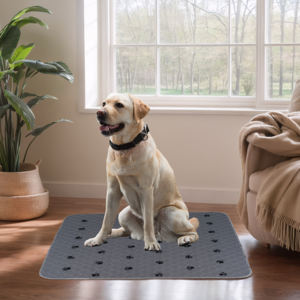 再利用可能な吸収性子犬ウィーダイパーポープリント尿パッド防水洗えるペット猫犬の足滑り止めポイントトレーニングおしっこパッド - Product Image 1