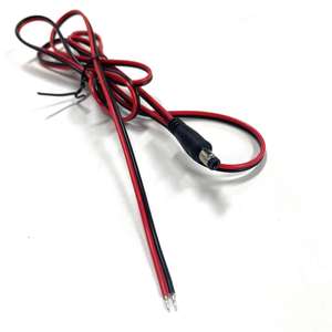 สายเคเบิลหัวเสียบ DC5521/DC5525 ตัวผู้ แบบปลายเปิด พร้อมปลอกหุ้มทองแดงปัดเงา  พร้อมที่ใส่ฟิวส์ สีแดงดำ สายเคเบิลหัวเสียบ DC5521 ตัวผู้ แบบปลายเปิด - Product Image 4