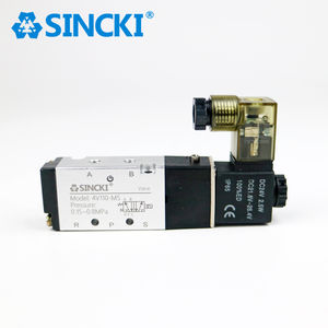 4 فولت سلسلة 4V110-M5 5 منفذ 2 اتجاه لفائف واحدة 24 فولت صمام الملف اللولبي لآلات النسيج سبائك الألومنيوم الهواء تعمل أجزاء الهوائية - Product Image 3