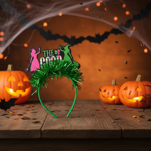 Serre-tête de démon à pampilles vertes, araignée, fantôme et citrouille pour Halloween, idéal pour les fêtes à thème maléfique et la décoration - Product Image 6