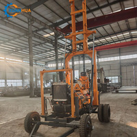 Machine de forage de puits d'eau, plateforme de forage diesel, profondeur 200m, diamètre 325mm, pompe à engrenages portable, roulement, Chine
