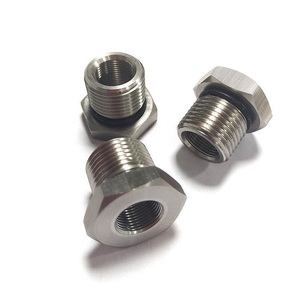 อะแดปเตอร์เกลียวสแตนเลส 304 ผลิตด้วยเครื่อง CNC, ข้อต่อหกเหลี่ยมขนาด 1/2-28 ถึง 3/4-16 สำหรับการปรับเปลี่ยนระบบเชื้อเพลิงยานยนต์ - Product Image 6