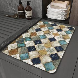 Tappetino da Bagno Antiscivolo in Terra Diatomacea Stile Americano, Morbido, Assorbente e ad Asciugatura Rapida per Ingresso e Toilette - Product Image 4