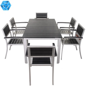 Juego de Mesa y Sillas de Plástico Modernas para Exteriores, Juego de Mesa de Centro Cuadrada para Patio, Muebles para Entrada HYX-028WX - Product Image 2