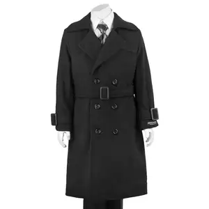 Trench-Coat mi-long pour enfants garçons, veste classique à Double boutonnage, vêtements d'extérieur, printemps-automne, new