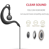 YiNiTone Écouteur micro-casque pour talkie-walkie 2 broches en forme de G avec bouton PTT smiley rose pour Kenwood TK-2107 TK-3107 BaoFeng UV-5R