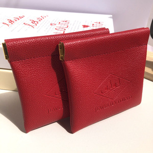 High Quality Custom Design Logo Pu Leather Fashion Bag with Iron <b>Sheet</b> Earphone Jewelry Ring Necklace Coin Leather Dust Bag - Product Image 5