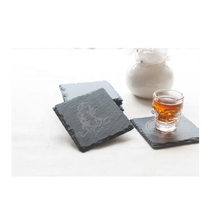 Wholesale Promotional Gift Eco-friendly Tea Coffee Cup <strong>Table</strong> Mat Engrave Laser logo Slate Stone <strong>coaster</strong> - Product Image 5