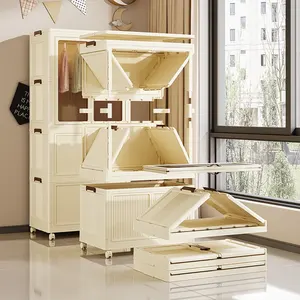 Jeko & Jeko Ensemble de meubles de rangement Armoire en plastique Chiffons pour adultes et enfants