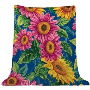 Manta de Franela con Estampado de Girasoles, Rectangular, Cálida y Acogedora para Cama, Sofá, Decoración del Hogar, Estilo Moderno, Uso en las Cuatro Estaciones - Product Image 4