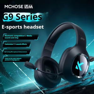 MCHOSE G9 Pro Tri-mode Gaming Headphones 2.4G <b>Wireless</b> USB Wired Headset AI Noise Cancelling Detachable <b>Mic</b> RGB - Product Image 4