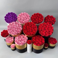 Valentijnsdag Groothandel Luxe Cadeau Ge conserveerde Bloemen Doos Eeuwigdurende Ge stabiliseerde Ge conserveerde Roos in Cadeaudoos