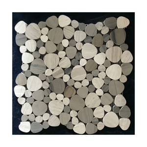 Shihui Retro tự nhiên Pebble đá khảm gạch lát sàn không thường xuyên khảm đánh bóng đập vỡ khảm đá cho trang trí nội thất - Product Image 1