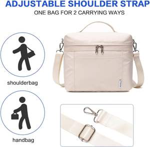 काम के लिए हल्का वाटरप्रूफ लंच बॉक्स महिलाओं के लिए प्राकृतिक जैविक जीवन शैली इन्सुलेट लंच बैग - Product Image 5