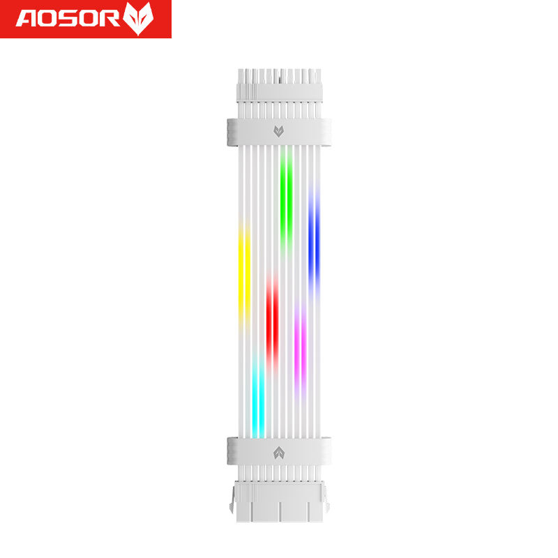 24-Pin Motherboard Neon Cable White[Controller Not Included]