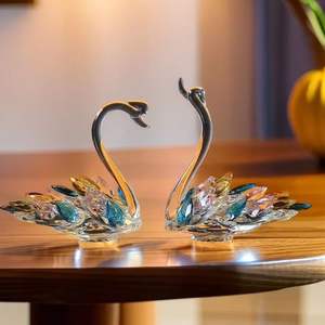 Cisne de Cristal, Decoración Creativa para Sala de Estar, Entrada, Mueble para TV, Vitrina, Decoración del Hogar, Artesanía de Cristal - Product Image 4