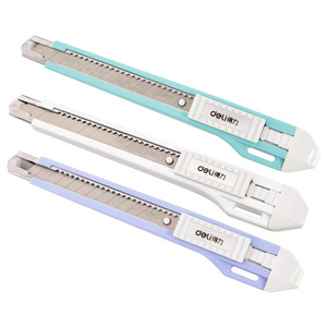 Deli Utility <b>Knife</b> 2031 9mm Blade Stainless Steel Automatic <b>Lock</b> Student Paper Cutter Wallpaper <b>Knife</b> - Product Image 2