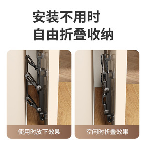 Bathroom <b>Shoe</b> <b>Rack</b> Double Layer <b>Wall</b> Mounted No Drill Behind Door Storage <b>Rack</b> Rectangular Shape Drainable Design - Product Image 5