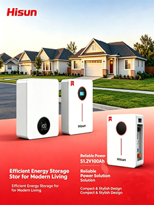 히순 51.2V 100Ah 초슬림 벽걸이형 리튬 배터리 공간 절약 간편 설치 대부분의 인버터와 호환 가능 PV 저장 - Product Image 1