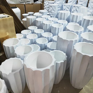 Vente en gros d'usine : <span class=keywords><strong>Jardinière</strong></span> verticale en <span class=keywords><strong>fibre</strong></span> <span class=keywords><strong>de</strong></span> <span class=keywords><strong>verre</strong></span> écologique, rayée or et blanc, avec orchidée Phalaenopsis artificielle blanche - Product Image 6