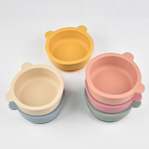 Bol en silicone en forme d'ours pour le dîner de bébé résistant aux hautes températures au micro-ondes cuisson douce collations pour enfants fruits - Product Image 5