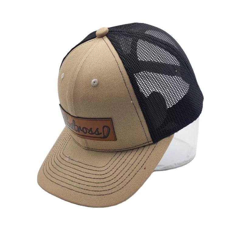 High Quality Men Caps Embroidery Leather