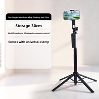 Nouveau support de microphone cravate tout-en-un avec perche à selfie rotative à 360 degrés pour téléphone portable