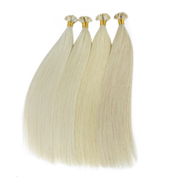 Extensions de cheveux humains vierges de qualité supérieure à pointe plate, douces, soyeuses, lisses, avec cuticules alignées, pour usage en salon