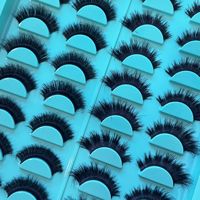 Lot de 20 paires de faux cils effet œil de chat ailé, spectaculaires, épais, volumineux et denses, semi-faits à la main, sans cruauté animale