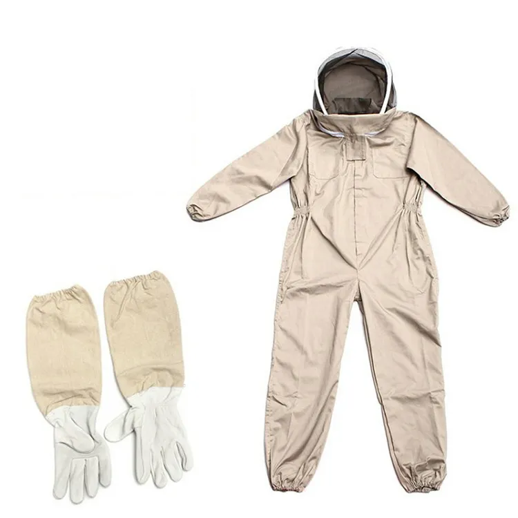 Guantes de cuerpo entero ventilados, ropa de seguridad de protección para apicultor, traje antimiel