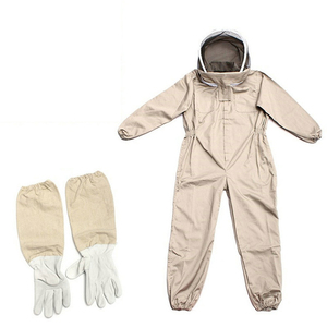 XL-Größe Vollkörper-Baumwollhandschuhe Atmungsaktiver Imker-Schutzanzug Anti-Bienen-Anzug Belüftete Sicherheitsjacke Kleidung für die Imkerei - Product Image 1