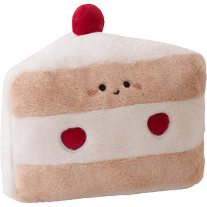 Torta di compleanno peluche simpatico cuscino per torta di sorriso animali di pezza divertente morbido cibo peluche giocattolo per i regali - Product Image 1