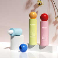 Ensemble d'emballages de soins de la peau de style unique et nouveau, pot en verre pour crème pour le visage, flacon pompe pour lotion et sérum avec bouchon rond et boîte cadeau
