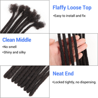 Extensions de dreadlocks en cheveux naturels T27/T30/T613, extensions de locs ombrées en cheveux humains pour homme et femme