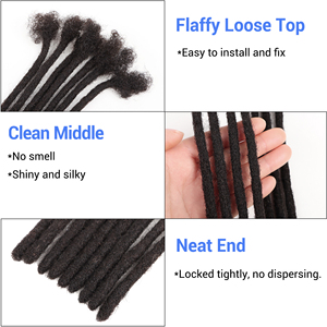 Rộng lớn dreads ổ khóa Cheveux Naturel T27/T30/t613 tóc con người dreadlock mở rộng 0.6cm Ombre <span class=keywords><strong>loc</strong></span> mở rộng tóc con người cho người đàn ông Phụ nữ - Product Image 2