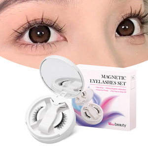 Vente en gros tout-en-un camélia végétalien épais <span class=keywords><strong>cils</strong></span> magnétiques pleine bande renard magnétique sans colle <span class=keywords><strong>faux</strong></span> <span class=keywords><strong>cils</strong></span> aspect naturel - Product Image 1