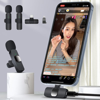 Microphone Lavalier Portable Sans Fil et Filaire PIX-LINK K8 K9 pour Jeux, Interviews, Double Micro pour TikTok, Diffusion en Direct et Vlog
