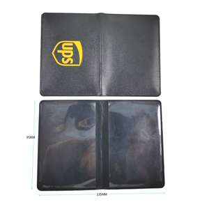 Titular de la tarjeta de crédito de cuero genuino llavero cierre abierto corto para un uso conveniente de la tarjeta de crédito - Product Image 6