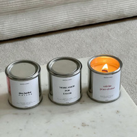 Kotak Kaleng Lilin Kosong Custom Laris Manis 100ml 200ml 500ml Warna Perak untuk Lilin Permen untuk Festival