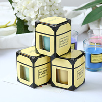 Bougies parfumées de pilier de cire de soja coloré mignon de Style Simple classique pour la décoration de la maison et l'utilisation de vacances pour la Saint-Valentin