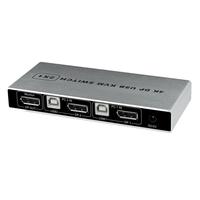 DisplayPort KVM interruptor 2 puerto Dual DP Monitor 4K60hz con USB de Audio de DP 1,2 ratón de teclado USB KVM para PC DELL HP portátil