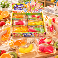 Jouet Squishy Fruité Doux à Remontée Lente Anti-Stress, Jouet Sensoriel en Gelée Transparente pour Enfants et Adultes, Cadeau