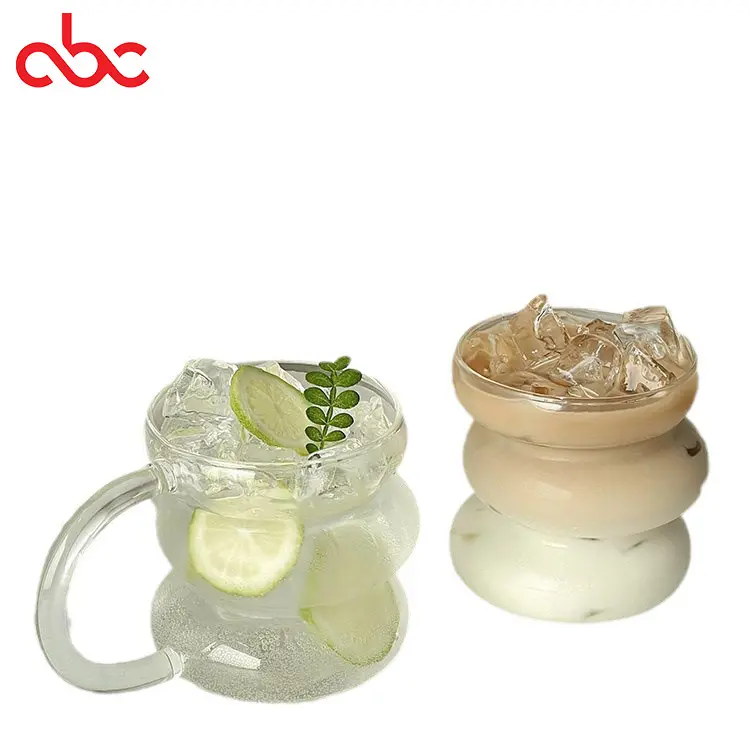 Wholesale Clear Caterpillar Shape Glass Hot Water Cold Water Cup Mug