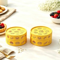 Boîte cylindrique en carton pour pâtisserie, emballage alimentaire de qualité supérieure, logo personnalisé, écologique, pour gâteaux, biscuits, tubes en papier kraft
