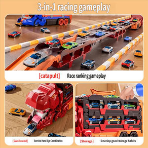 Circuit de course de dinosaures à friction, pliable, gain de place, en plastique durable, pour enfants, idéal pour un anniversaire - Nouveauté très prisée - Product Image 4