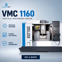 VMC1160, tour-fraiseuse CNC 3 axes personnalisable et économique pour le métal, avec livraison mondiale