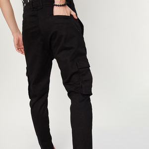 Pantalons cargo pour hommes à la mode avec poches zippées pour un rangement sécurisé - Product Image 4
