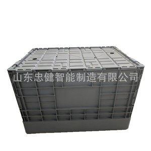 Plastic Storage <b>Bin</b> Rectangle Foldable Stackable <b>Large</b> Capacity Tools Garage Industrial Design - Product Image 4