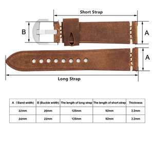 Nuevo diseño Retro de cuero de vaca de correa de reloj <span class=keywords><strong>para</strong></span> el <span class=keywords><strong>Huawei</strong></span> Watch 3 46mm de los hombres de banda de reloj de cuero 22mm 24mm pulsera - Product Image 6