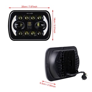 Proyector de faro LED para camioneta Hi-Lo Beam DRL con intermitentes ámbar de 6000K 7x6 5x7 ''Forma de bombilla - Product Image 1